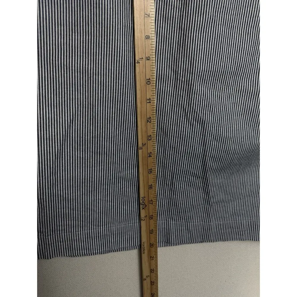 Loft Skirt size 8 Blue White‎ Pinstripes Seersucker Pockets Spring Summer Easter
